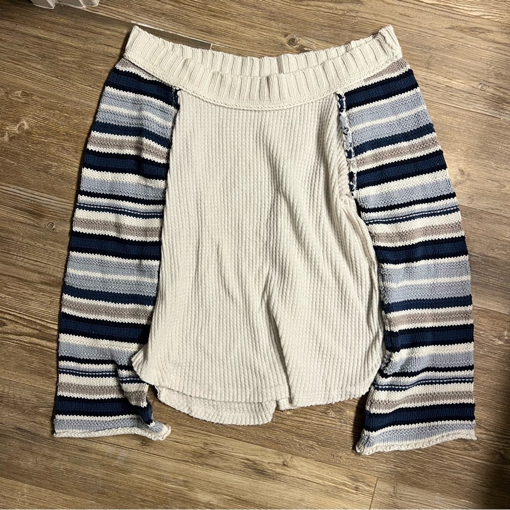 Striped Knit Sweater Skirt
